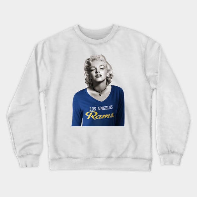 Marilyn Loves The Rams Crewneck Sweatshirt by Rad Love